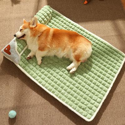 Uspokajające łóżka dla psów dla małych i dużych psów luksusowa mata dla psa z poduszką zdejmowana pokrywa piankowa mata dla zwierząt poduszka łóżka miękkie