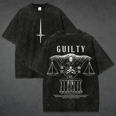 Anime Vintage Shirt, Judgeman Domain Expansion Manga Tee | Vintage Washed Cotton