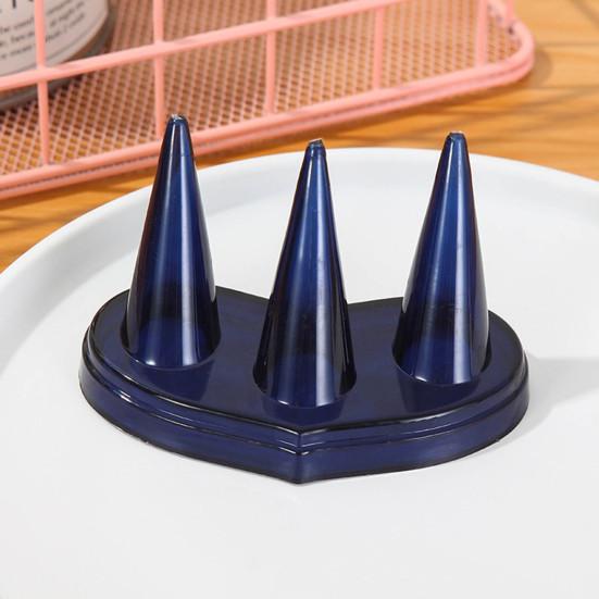Ringoppbevaringsstativ Ringutstillingsholder Tre-finger ringutstillingsstativ Sminkebord oppbevaringsstativ Smykkebutikk Ringutstillingsorganisator