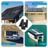 10 X Centre Clamp PV Solar Panels, Black, Module Clamp For All Frame Heights, Solar Panels Bracket For Solar Panels Roof