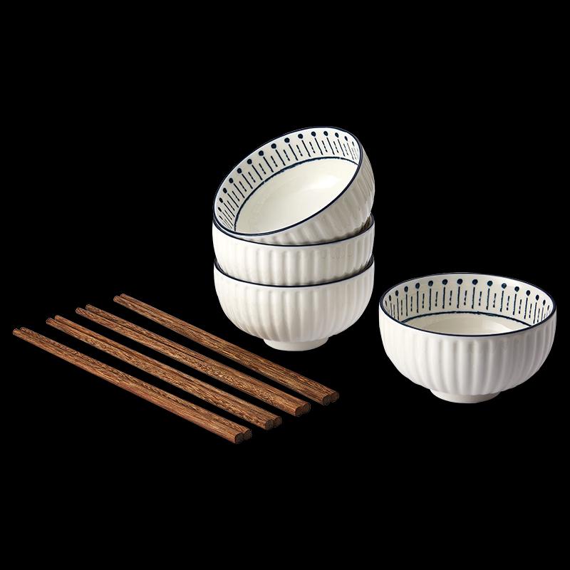 Bobao Ceramic Bowl and Chopstick Set