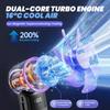 Handheld Mini Ice Compress Turbofan with Lanyard LED Digital Display Quite and High-Speed USB Rechargeable Air Cooling Fans
