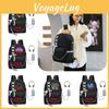 Stylish Stranger Things Backpack With Usb Charging 20-35l Capacity Oxford Fabric Material