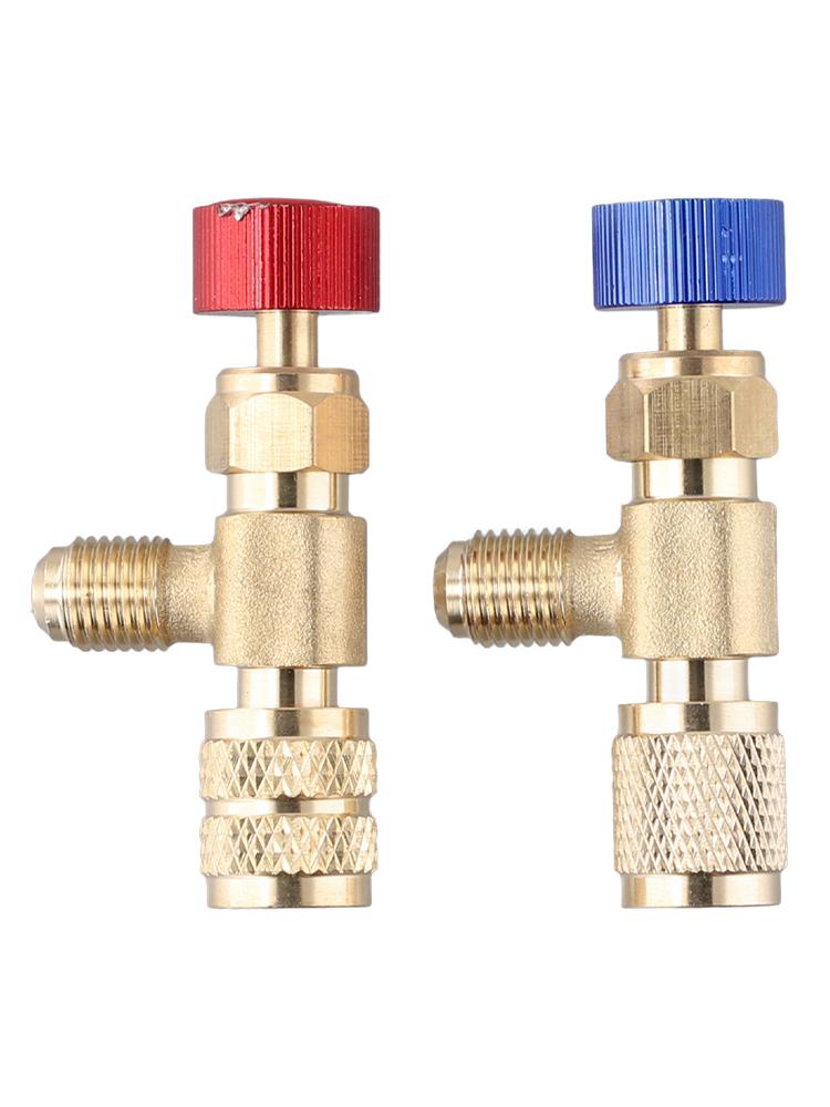 2PCS R410 R22 Air Conditioning Refrigerant Liquid Safety Valve Manual Valve Adapter For Air Conditioning Repair And Fluoride