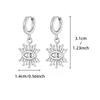 316L Stainless Steel Eye Pendant Earrings For Women Drop Hoop Earrings Vintage Metal Small Ears Piercing Charm Zircon Gifts