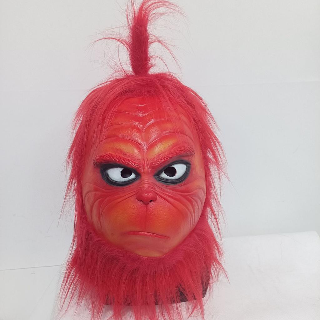 Christmas masks The Grinch Christmas mask Red Monster Costume Role Play Funny