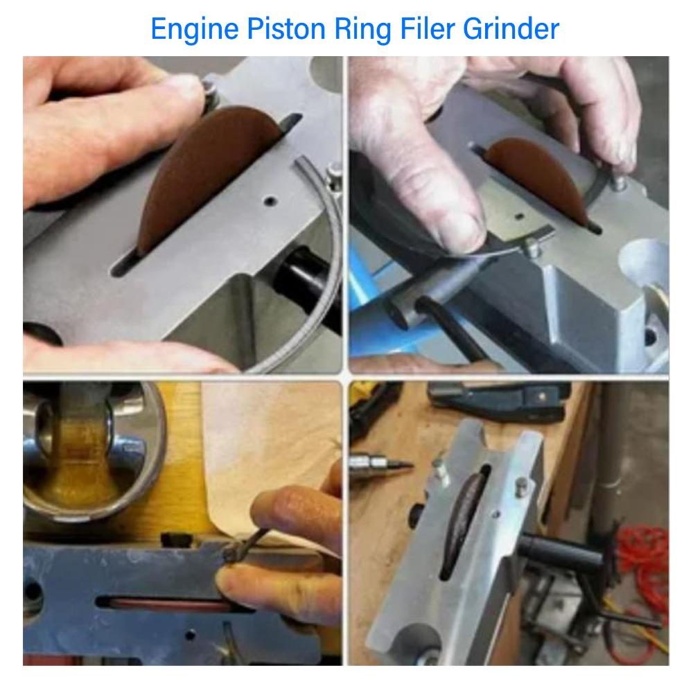 Aluminum Alloy Manual Piston Ring Filer 120 Grit Piston Ring Grinder  Engine Repair