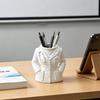 Doctor White Coat Pen Holder with Stethoscope Decoration Creative Desk Organizer for Medical Office Clinic Home Cute Gift for Doctors Nurses