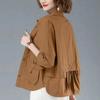 Thin Short Jacket Women's Early Spring and Autumn Mother Fashion Casual Cardigan Small Shirt Windbreaker Jacket Top