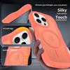 Orange for Apple 17promax Skin-feeling Magnetic Phone Case 2.0 Anti-fall Matte for IPhone16e Protective Case
