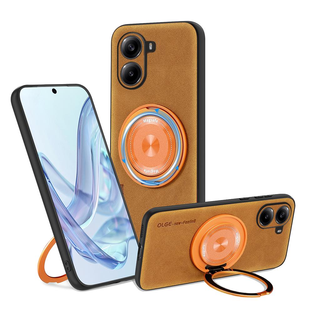 Für POCO X7 X7 Pro Schafsleder Schwenkhalterung Magnetische Weichkante Anti-Sturz Anti-Fingerabdruck Handyhülle