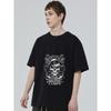 Black T-Shirt with Skull and Marine Corps Print for Casual Wear