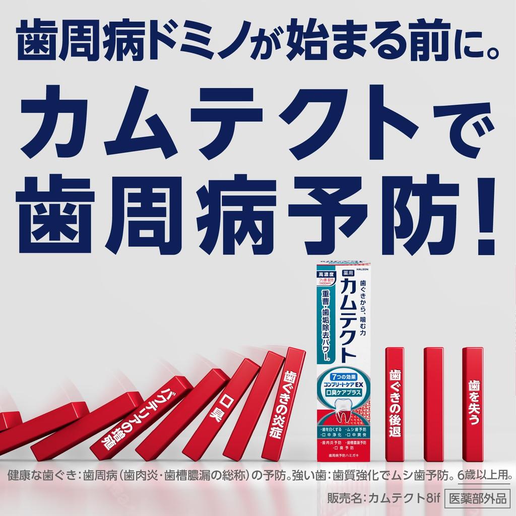 [Quasi-drug] Camtect Complete Care EX Bad Breath Care Plus Toothpaste Prevents periodontal disease (gingivitis and pyorrhea) Trial product 95g 2