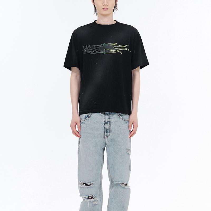WE11DONE graphic-print cotton T-shirt WD-TT0-24-751-U-BK