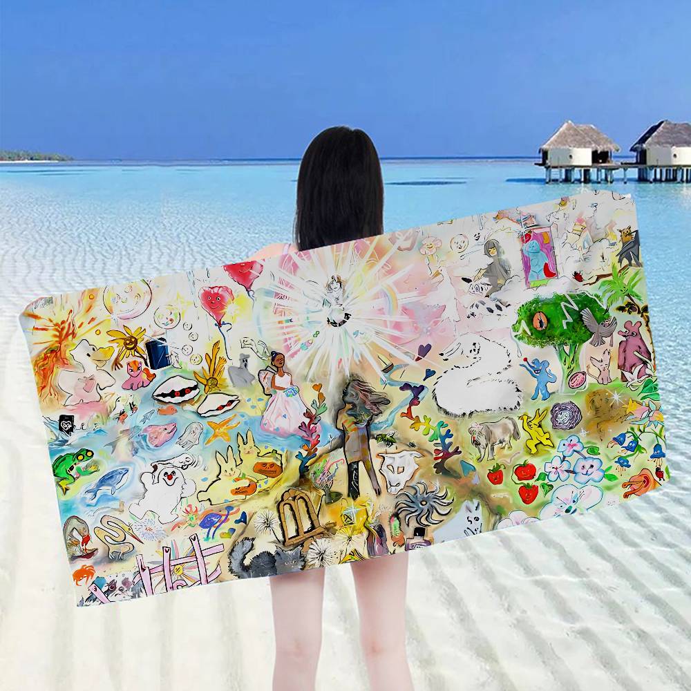 Bladee 333 Drain Gang Big Microfiber Beach Towels Quick Dry Towel Sand Beach Towels Pool Towel for Travel Swim Pool Yoga