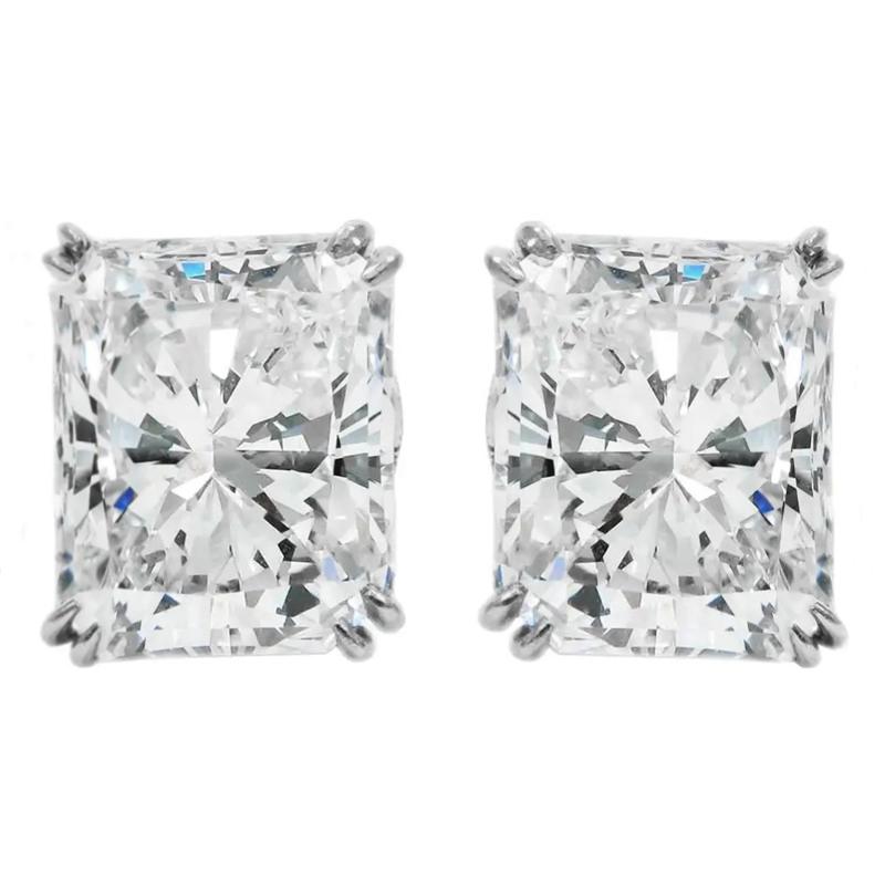 Simple Rectangular Cubic Zirconia Stud Earrings for Women Temperament Accessories Wedding Engagement Fashion Jewelry 2021