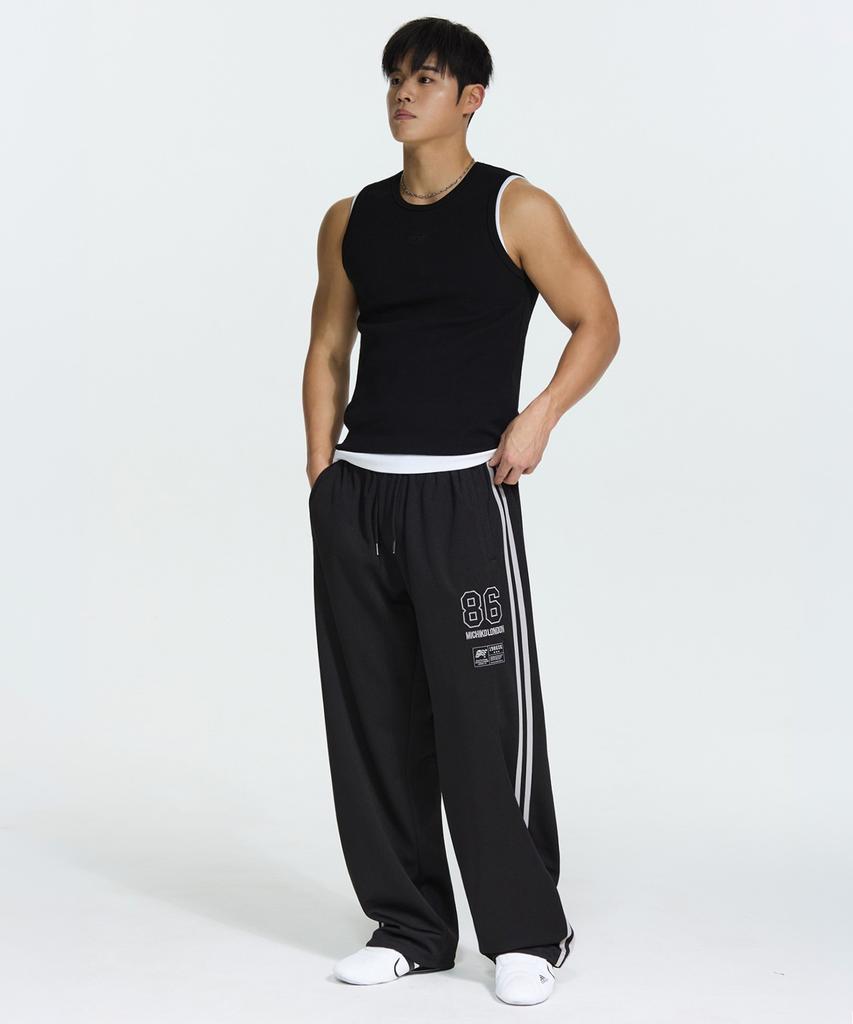 Michikoleondeonseupocheu Mesh Wide Track Pants Black