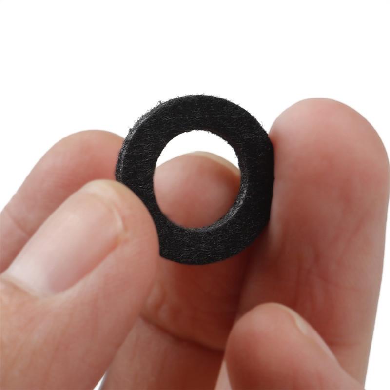 10 Stück Baumwollfilz-Matten Trompetenklappen-Pads für Trompeten-Posaunen-Reparaturzubehör