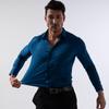 Men S Long Sleeve Stretch Solid Color Business Casual Shirt