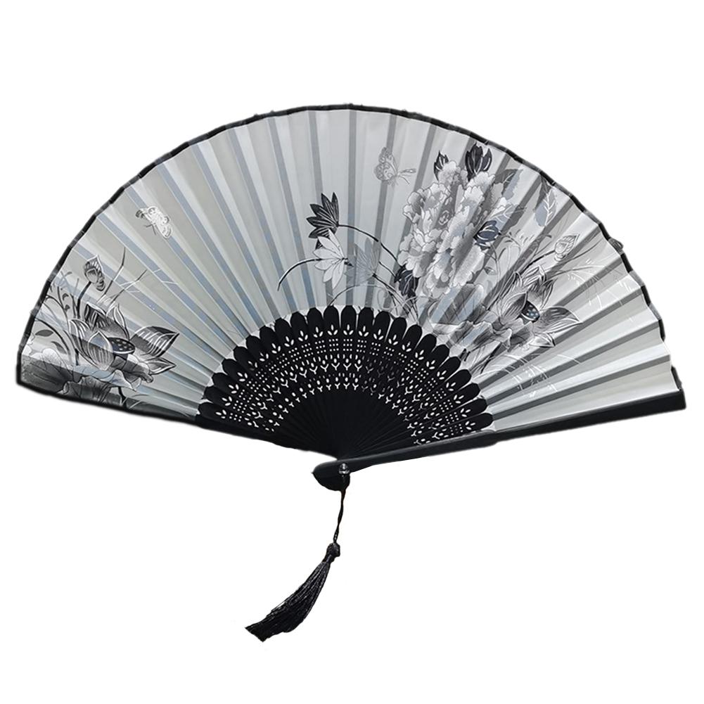 Chinese Style Folding Fan Classical Dance Fan Japanese Quality Home Tassel Male Crafts High Photo Decor Art Props Portable S9U2
