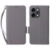 For Oppo Reno14 Pro 5G (Global) Case with Wrist Strap Litchi Texture PU Leather Wallet Phone Cover