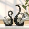 Moderne Zuhause Keramik Schwan Kristallkugel Figur für Wohnzimmer oder Weinschrank Dekoration