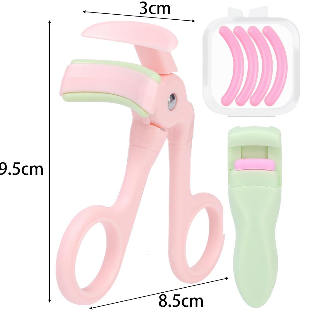 Eyelash Curler Set with Replace The Rubber Strip Wide Angle Design Eyelashes Curler Long Lasting Professional Women Makeup Tools