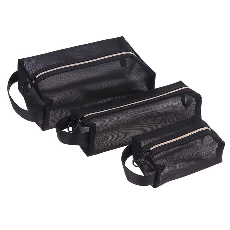 Makeup Brush Travel Case Cosmetic Toiletry Bag Organizer Mesh Kit Pouch