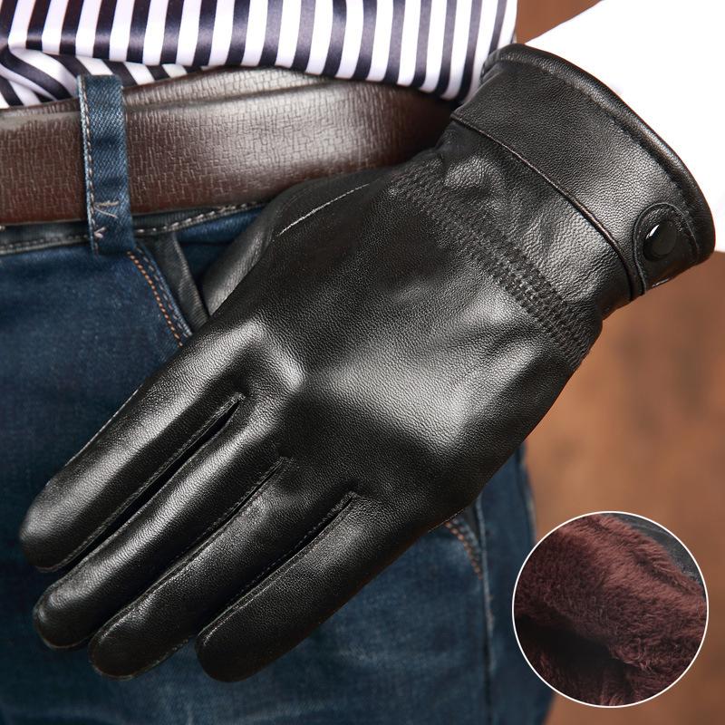 

Мужские зимние толстые перчатки из овчины