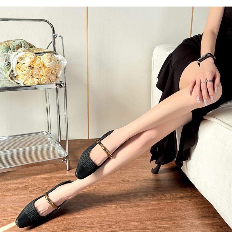 Fashion Women Retro Braided Platform Sandals Chunky Heel Mary Jane Shoes Soft Sole Comfortable Single Shoes High Quality Strap Design