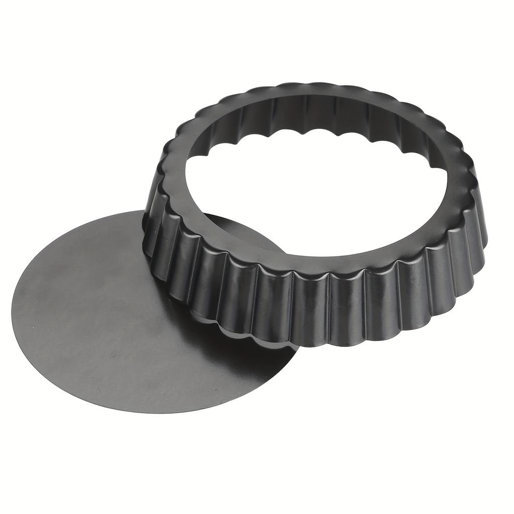 6 stk Non-Stick Tart Quiche Flan Pan Former 10cm Pai Pizza Kakeform Avtakbar Bunn Kakeform Rund Karbonstål Bakeform