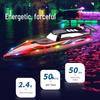 2.4G Dual Motor High-Speed Remote Control Speedboat with Lights for Kids