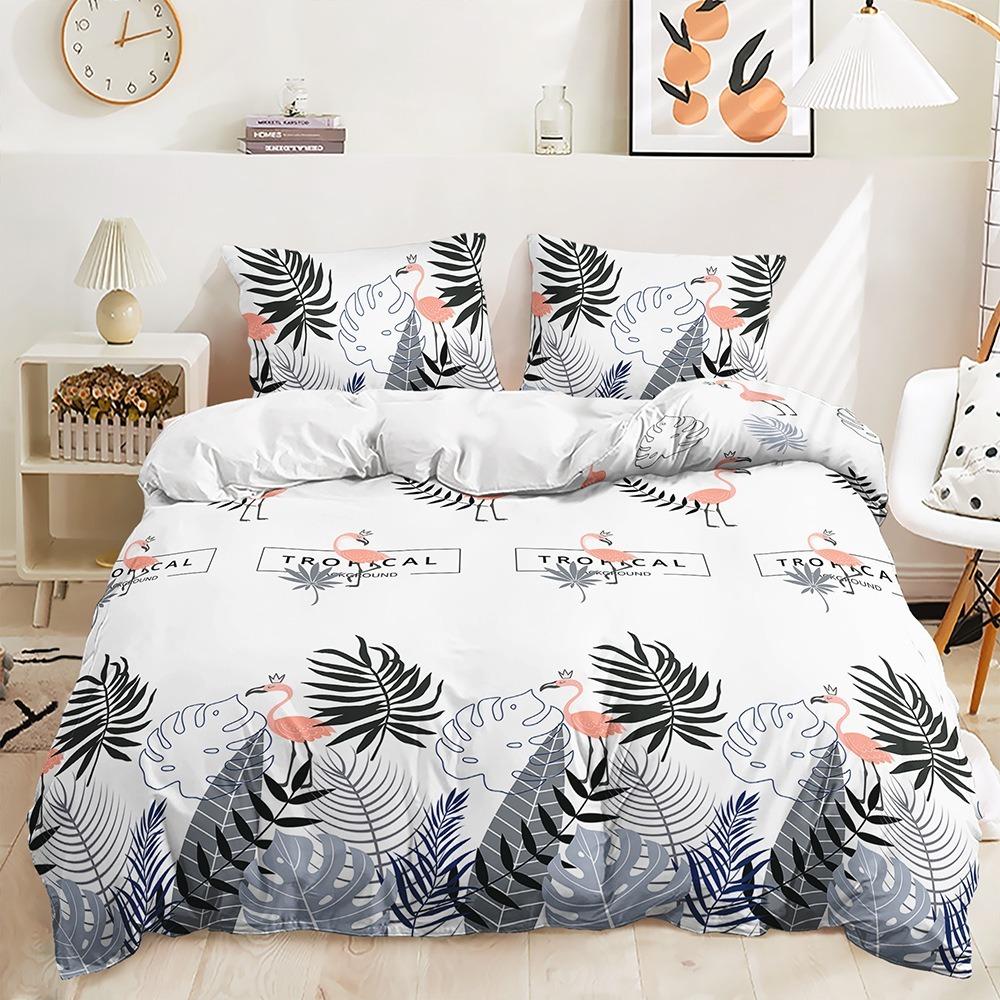 3D Leaf Pattern Bedding Set Plant Themed Duvet Cover Pillowcase Ultra-fine Fiber Material Single Bed/double Bed Large Bed/super Large Bed Size
