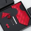 Tie Bow Tie Six-Piece Tie Men'S Dress Business Korean Edition Blue Black Red 8Cm Wedding Groom Tie