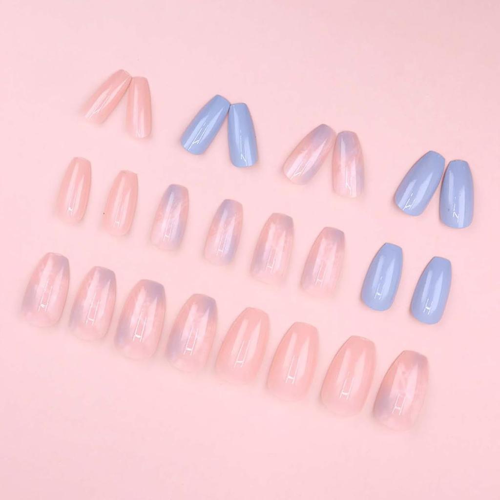 Trends Premium Designer 24pcs Stick-on Nails Set, with Easy Glue Tab Application, Nails Are Reusable & Unbreakable