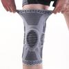 Gestrickte Kniekompressionsbandage mit seitlichen Stabilisatoren Patella-Polster Damen Herren Meniskusriss Verletzung Regeneration Gelenkschmerzen Laufen Sport Kniebandage