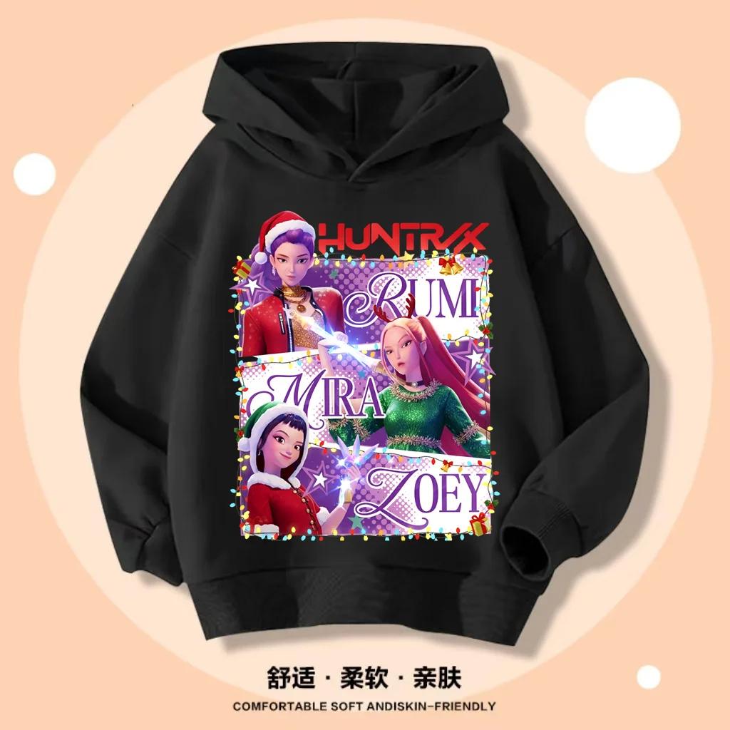 KPop Devil Hunter Huntrix Hoodie Christmas Gift Children's Hoodie Princess Girl Fashion Spring and Autumn Hooded Pullover