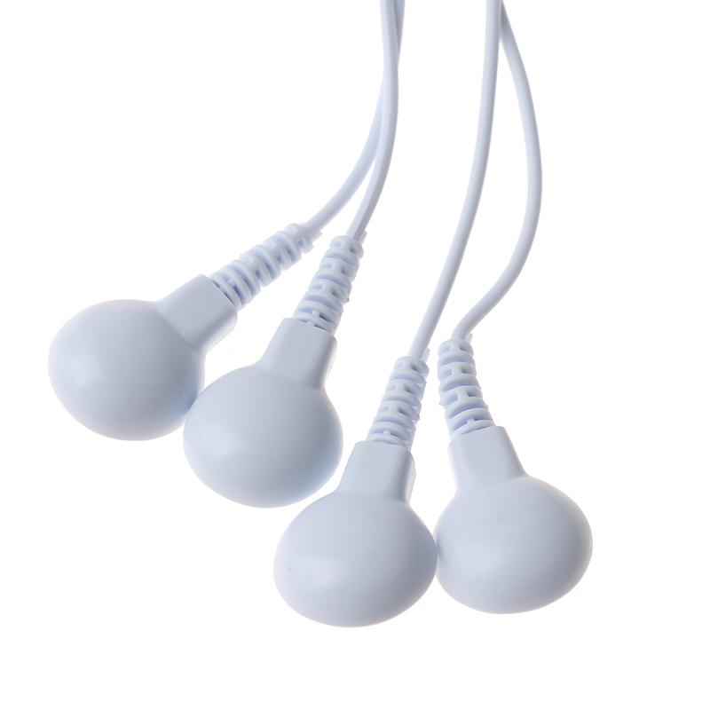 1 Pc 4-Way Electrode Pads Tens Unit Lead Wires Cables Connection Massage Tools