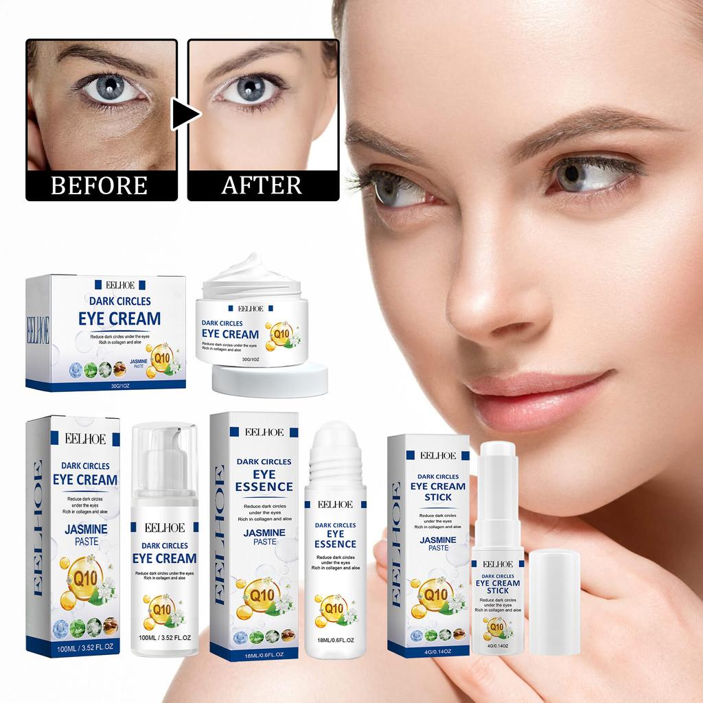 EELHOE Hyaluronic Acid Whitening Eye Cream Anti Dark Circles Eye Bags Wrinkle Removal Skin Serum Brighten Moisturizer Eyes Beauty Health