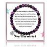 6Mm Purple Agate Elastic Rope Bracelet Alloy Ladybug Pendant Inspiring Gift Ladies Purple Agate Insect Bracelet