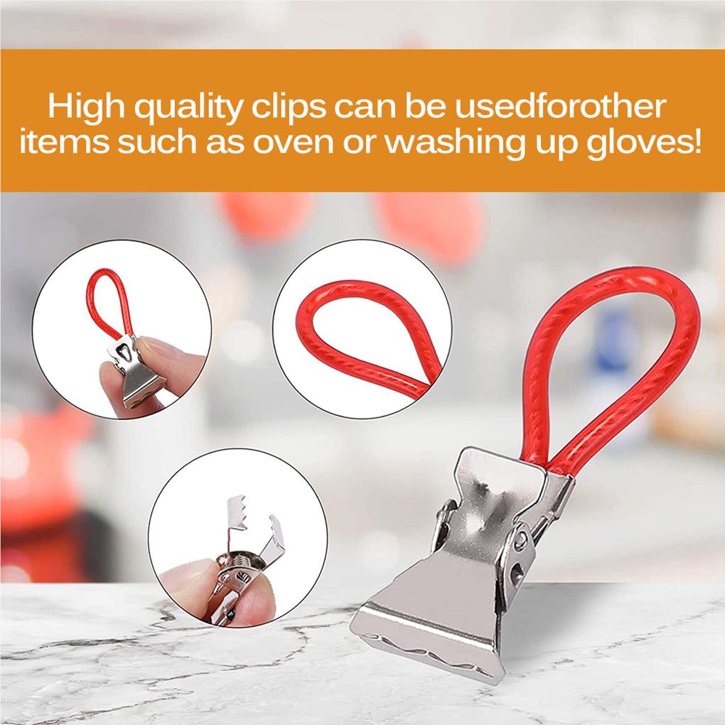 30 stk Håndkleklemmer Ikke lett å deformere Slitesterk Fortykket Hengende Kjøkkenklemmer Glatt Rustbestandig Håndkleløkker Sklisikker Krok Klemme
