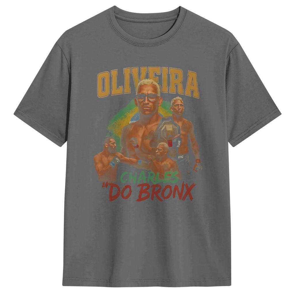 Men Charles Oliveira Fighter T Shirt  100 Cotton Tops Awesome Short Sleeve Round Neck Tees 4XL 5XL 6XL TShirt