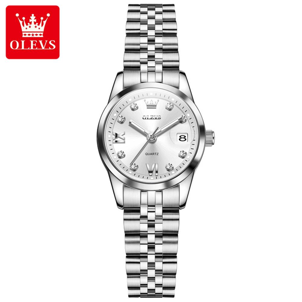 Womens Watches Elegant Fashion Pink/Purple Quartz Watch for Lady Stainless Steel Strap Waterproof