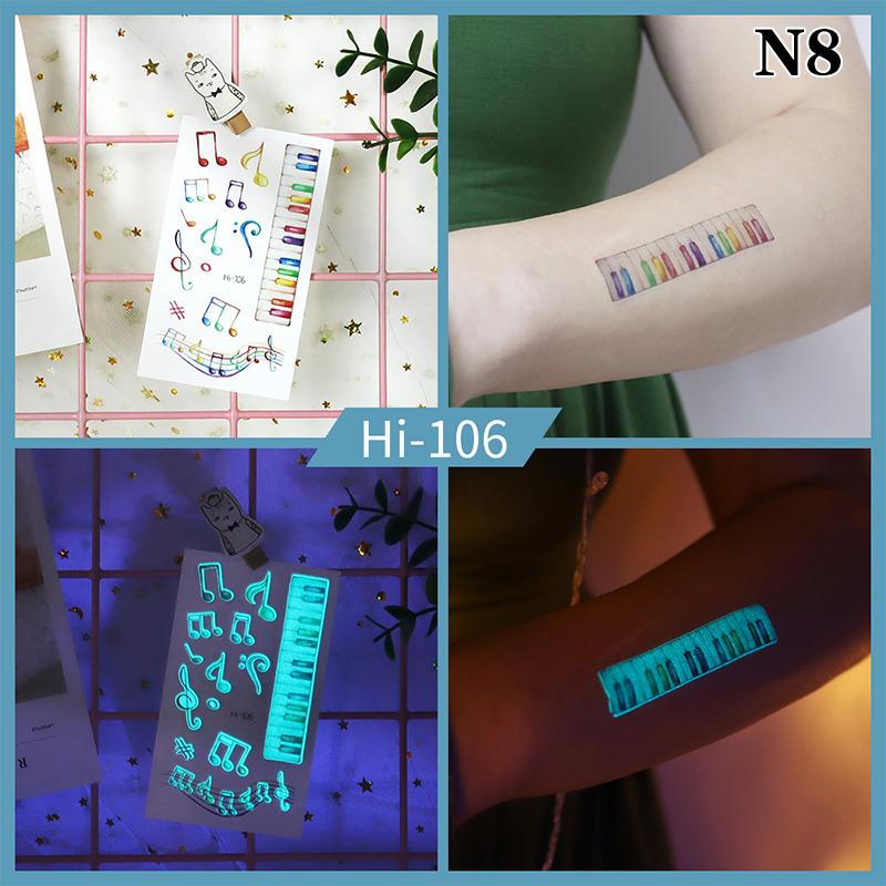 Светящаяся бабочка синяя светящаяся татуировка наклейка кемпинг водонепроницаемая временная татуировка перья одноразовая поддельная татуировка боди-арт