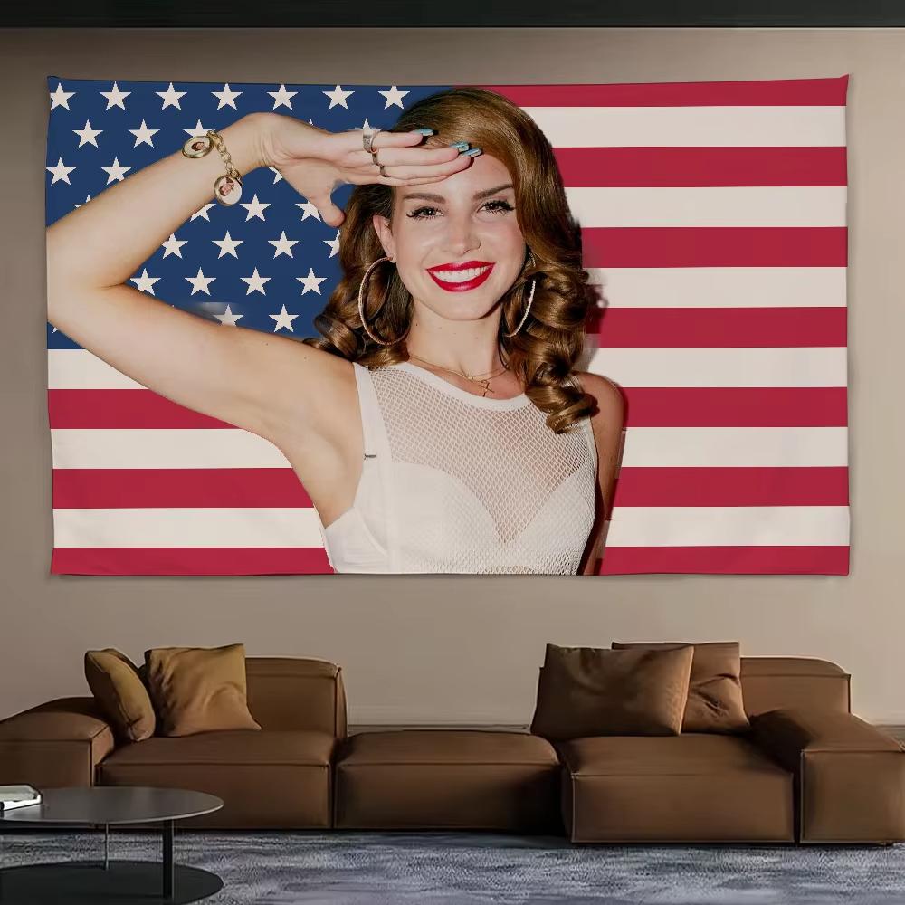 LLana Del Rey Singer Tapestry Wall Hanging for Bedroom Dormitory Living Room Holiday Home Party Club Decorative Background