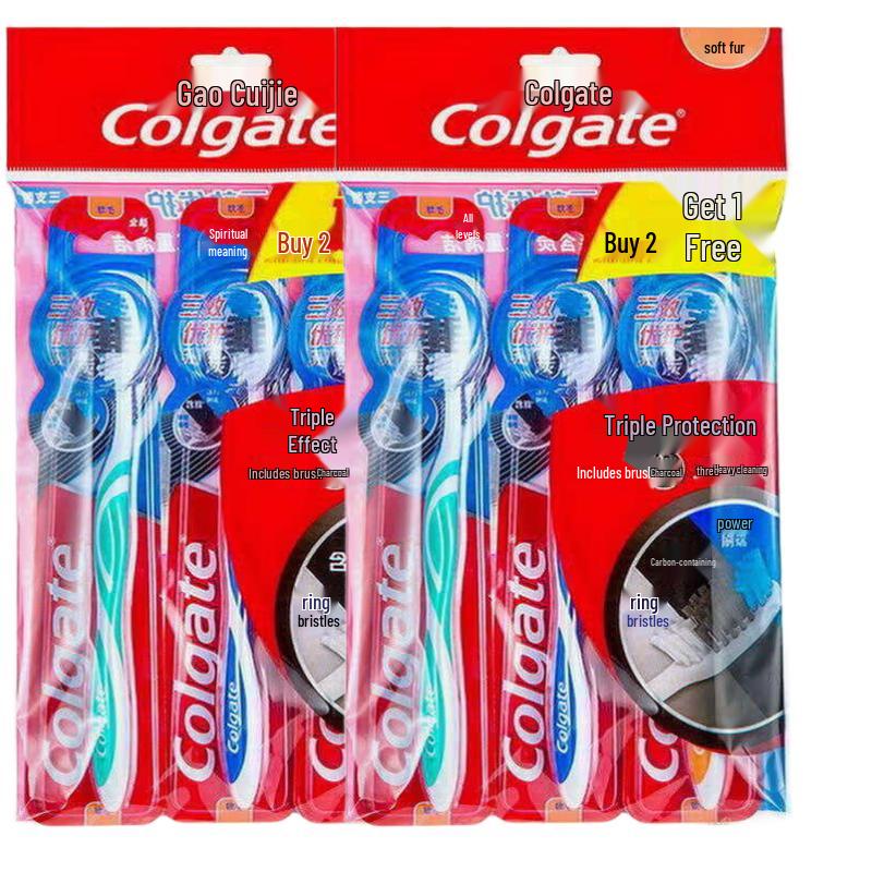 Colgate Triple Action Soft Bristle Toothbrushes, 6-pack