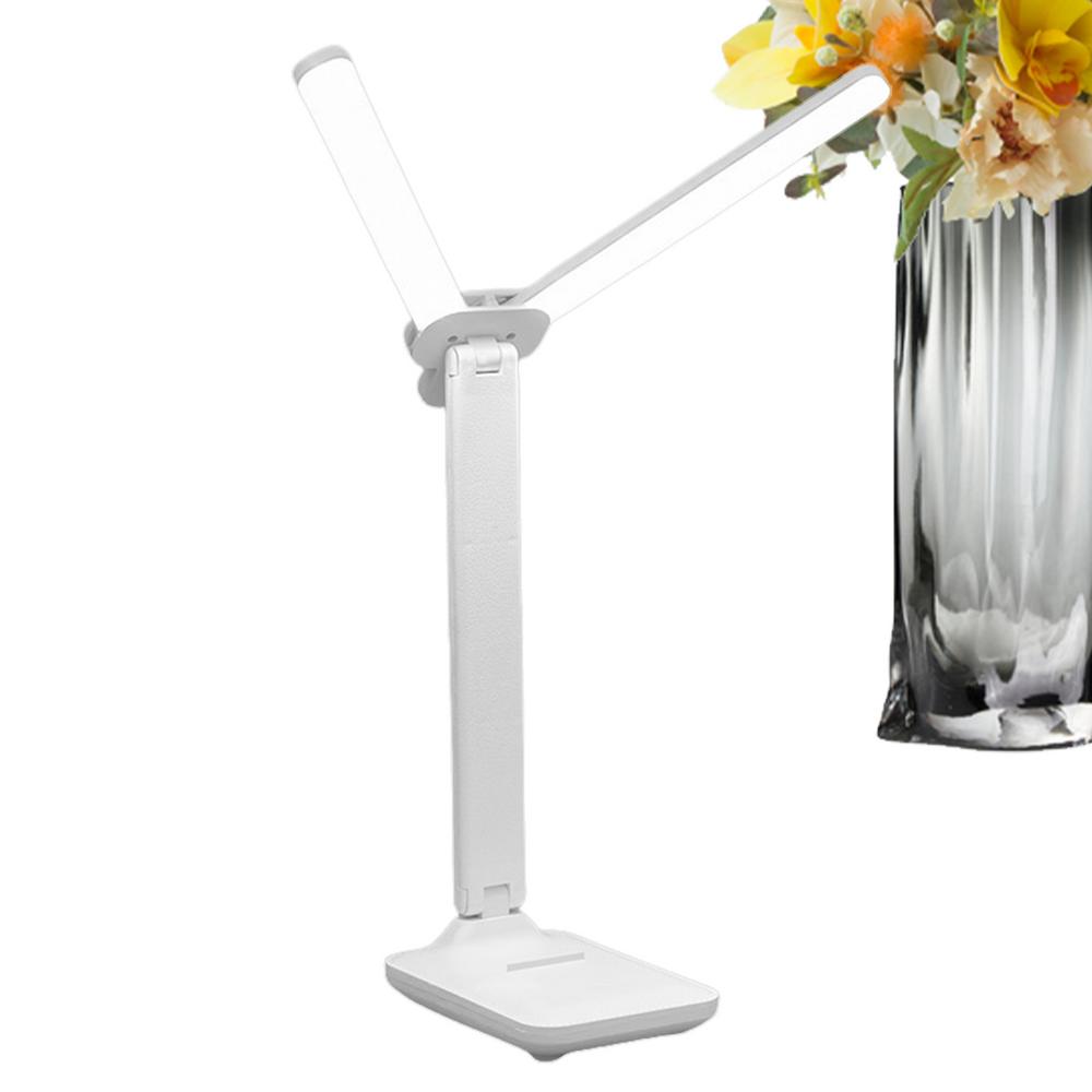 Folding Desk Light Cordless Foldable Tabletop LED Lamp Double Light Source 3 Lighting Modes Rechargeable Bedside Light For