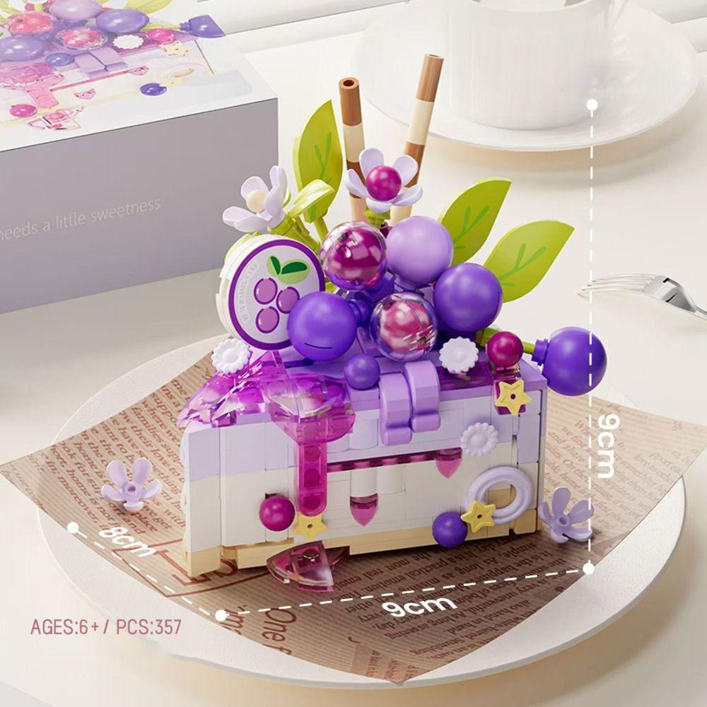 Handmade Dessert Building Blocks Birthday Cake Assembly Model Funny Block Toys