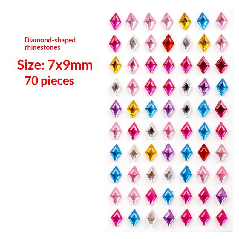 1Sheet Self Adhesive Rhinestone Jewelry Stickers On Face Gem Stickers Crystal Crafts Nail Body Makeup Card Making Craft Supplies