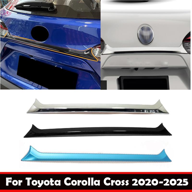 For Toyota Corolla Cross -2024 2025 ABS Chrome Rear Trunk Lid Cover Tailgate Boot Back Door Trim Molding Protector Strip